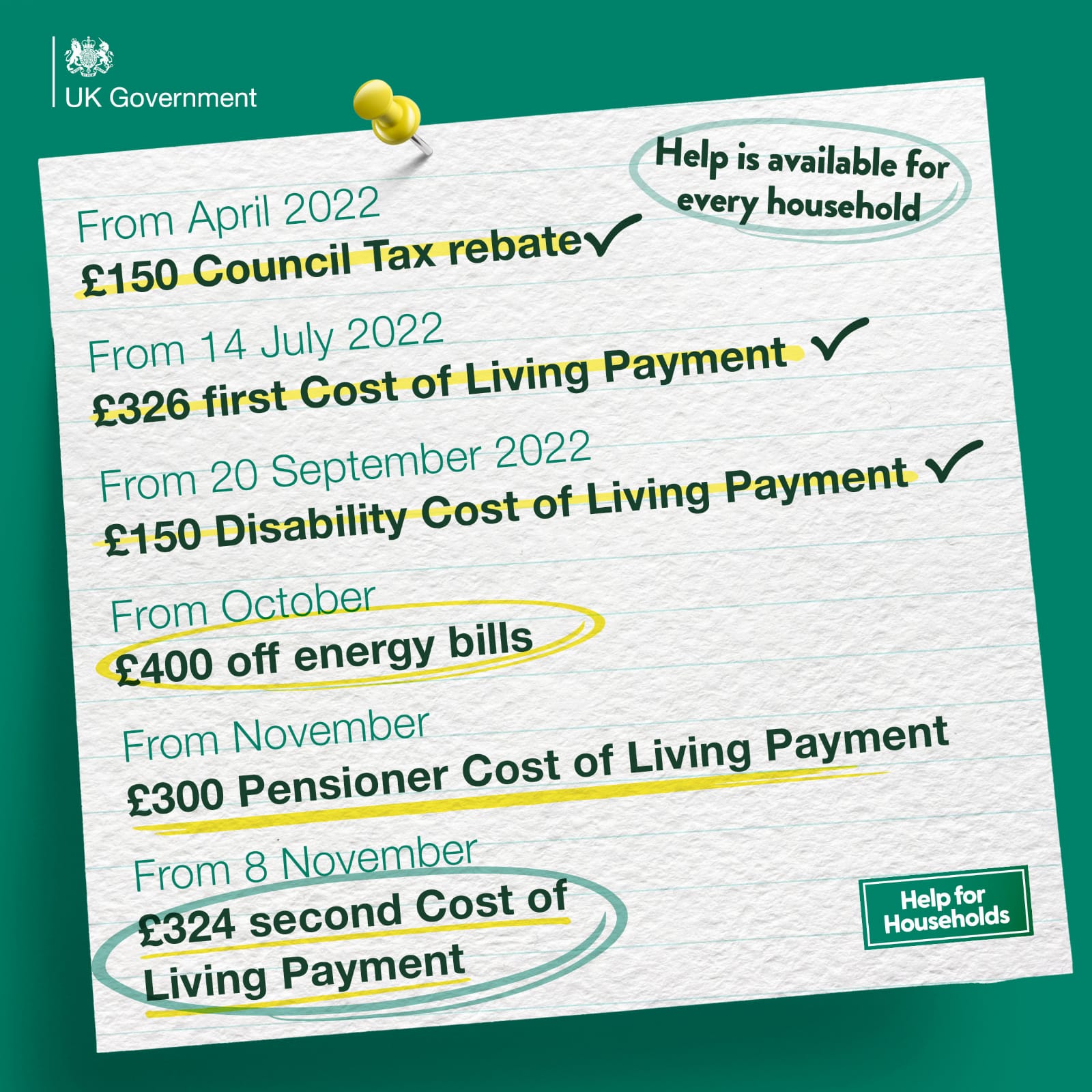 second cost of living payments