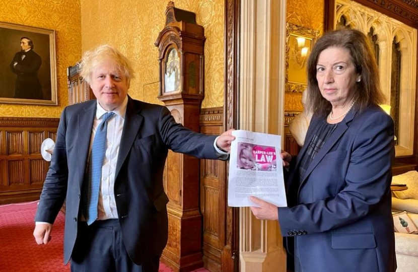 MP Jo Gideon takes Harper-Lee's Law to Boris Johnson