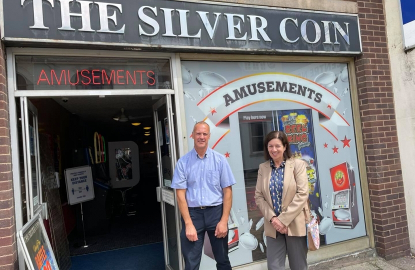 Jo visit's The Silver Coin gaming centre in Stoke