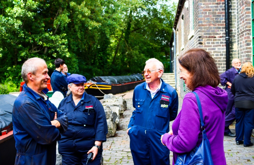 Jo Gideon MP, Visits Etruria Industrial Museum For Steaming Of The Potters Mill