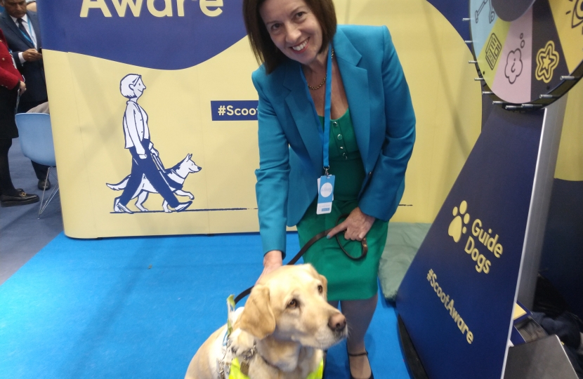 Jo with Guide Dog