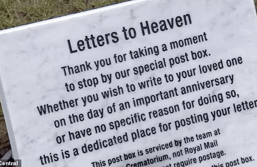 Install a Post box to Heaven at Carmountside Cemetery & Crematorium