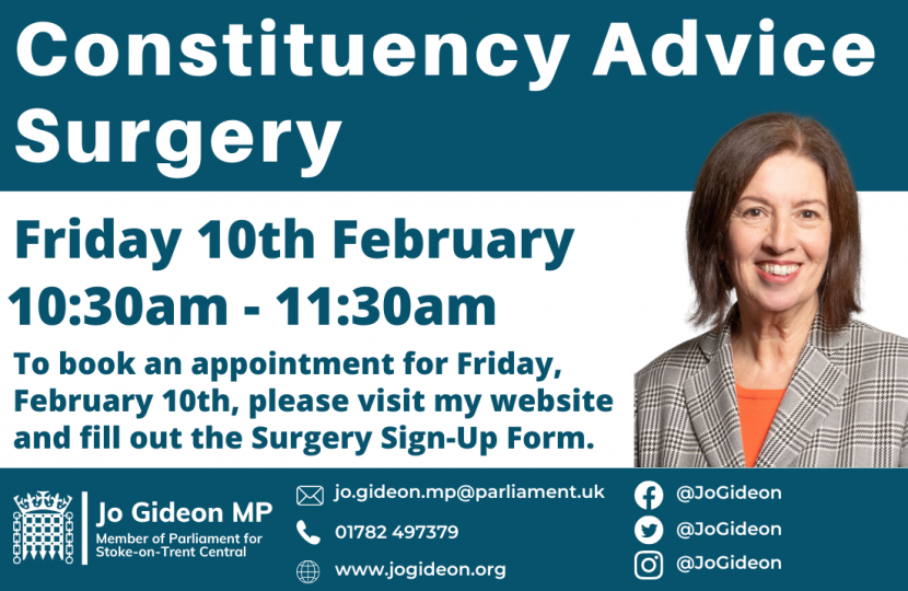 Constituency Advice Surgery: February 2023 