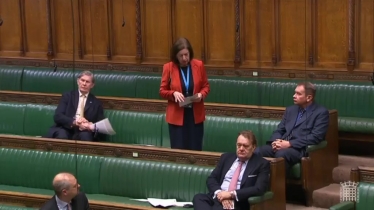 Jo congratulates North Staffs Engineering Group during questions to the Leader of the House