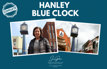 Restore The Hanley Blue Clock Campaign From Jo Gideon MP
